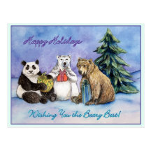 Beary Feiertags-Postkarte