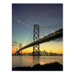 Beau coucher du soleil : Pont de baie, San Francis Cartes Postales