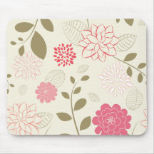 Beau rétro vecteur rose de Brown Tapis De Souris