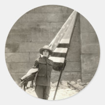 Beauté 1917 patriotique adhésif rond