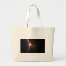 BEAUTÉ DE LEVER DE SOLEIL DE PLANÈTES DE L'ESPACE  SAC DE TOILE