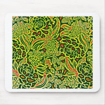 Beautiful Neon Bright Floral Design Pattern Mousepad