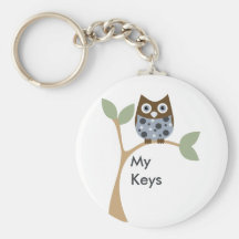 Bébé bleu de hibou porte-clefs