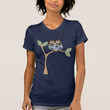 Bébé bleu de hibou t-shirt