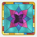 Beflecktes Glas-Blick-Blume Sticker
