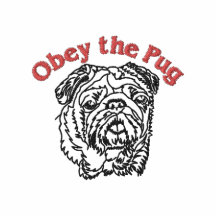 Befolgen Sie die Mops Emrboidered T-Shirts - schwa