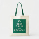 Behalten Sie Ruhe und recyceln Sie Taschen