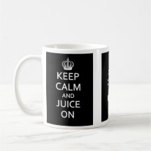 Behalten Sie Ruhe und Saft an! Becher Kaffeetassen