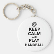 Behalten Sie Ruhe und Spiel Handball Schlüsselbänder