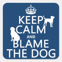 Behalten Sie Ruhe und tadeln Sie den Hund - alle F Sticker