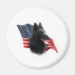 Belgische Schäferhund-Flagge Kühlschrankmagnet