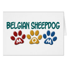 BELGISCHER SCHÄFERHUND-MAMMA Tatzen-Druck Karten