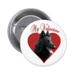 Belgischer Schäferhund mein Valentinsgruß - Knopf Anstecknadel