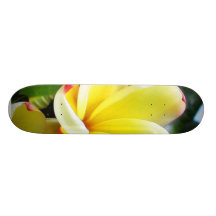 Belle fleur jaune planches à roulettes customisées