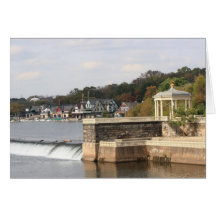 Belvédère à la rangée de Boathouse Carte De Vœux
