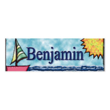Benjamin-Segelboot-Lesezeichen Visitenkarten Vorlage