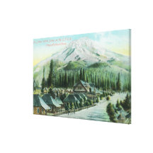 Berg von der südlichen pazifischen Eisenbahn Leinwanddruck