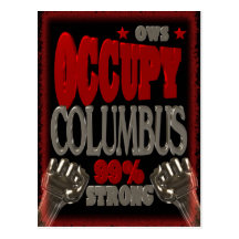 Besetzen Sie Protest Columbus OWS 99 Prozent stark Postkarten