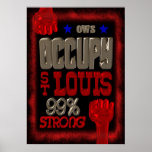 Besetzen Sie Protest St. Louis OWS 99 Prozent star Plakat