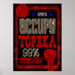 Besetzen Sie starkes Plakat Protestes 99 Topeka OW