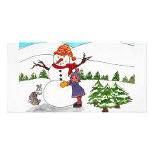Beste Freund-Winter-Märchenland Bilderkarte