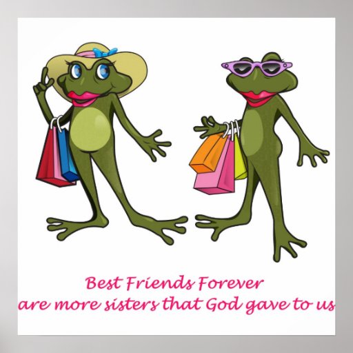 BESTE FREUNDIN beste Freund-für immer Frosch-Plaka Poster