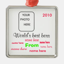 Beste Verzierung der Chef der Welt Weihnachts Ornament