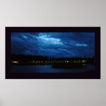 Bewölkte Nacht Poster