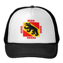 Bezirk-Flagge Berns die Schweiz Cap