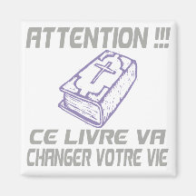 Bible Gris Lilas d'attention Aimant Pour Réfrigérateur