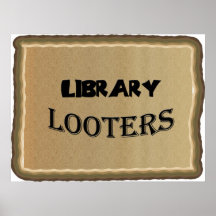Bibliotheks-Plünderer Plakat