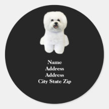 Bichon Adressen-Etikett Sticker