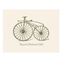 Bicyclette Michaux 1865, français Cartes Postales
