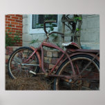 Bicyclette rouillée affiche