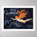 Bicyclettes vintages de gladiateur de cycles - Geo Poster