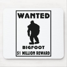 Bigfoot a voulu l'affiche tapis de souris