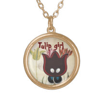 Bijoux de fille de tulipe pendentif