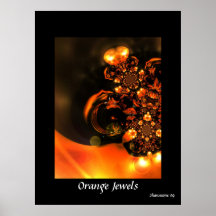 Bijoux d'orange d'art abstrait de Digitals d'affic