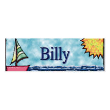 Billy-Segelboot-Lesezeichen Visitenkarte