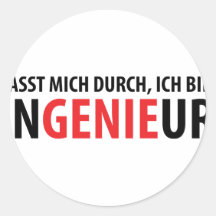 Bin Ingenieur d'Ich Adhésif Rond