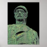 Bismarck-Denkmal, Berlin, Schwarz-Rückseite (bs2) Poster