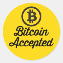 Bitcoin nahm Aufkleber-Sets an