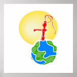 Bitte pumpen Sie nicht unseren trockenen Planeten Plakat