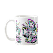 Blacklight/Neonspritzen-abstraktes keltisches Kreu