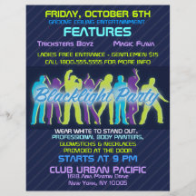 Blacklight Party-Flyer-Einladungs-Mitteilungen