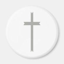 blanc affectueux de grise de croix magnets