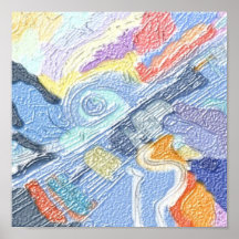 Blau guitare plakatdruck