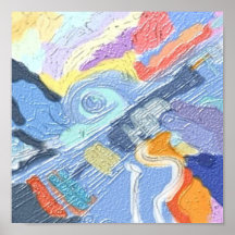 Blau guitare poster