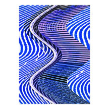 Blau hält Drehungs-abstraktes Kunst-Muster ab Individuelle Ankündigskarten