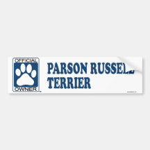Blau Pastor-Russells Terrier Autoaufkleber